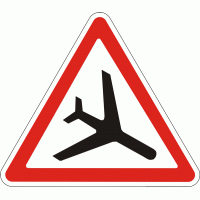 Дорожный знак 1.18 Низколетящие самолеты 700 мм