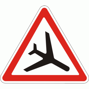Дорожный знак 1.18 Низколетящие самолеты 900 мм