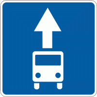 Дорожный знак 5.11 Полоса для движения маршрутных транспортных средств 600 мм