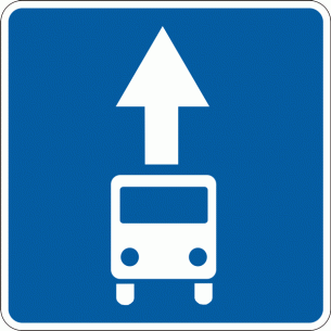Дорожный знак 5.11 Полоса для движения маршрутных транспортных средств 600 мм