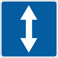 Дорожный знак 5.13 Дорога с реверсивным движением 600 мм