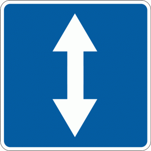 Дорожный знак 5.13 Дорога с реверсивным движением 700 мм