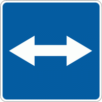 Дорожный знак 5.15 Выезд на дорогу с реверсивным движением 600 мм