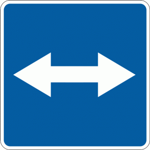 Дорожный знак 5.15 Выезд на дорогу с реверсивным движением 700 мм
