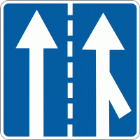 Дорожный знак 5.22 Примыкание полосы для разгона 600 мм