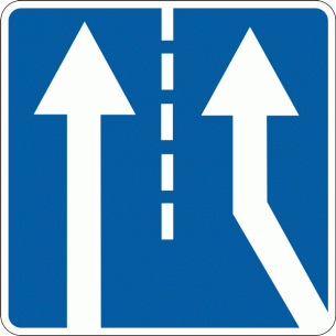 Дорожный знак 5.23 Примыкание дополнительной полосы движения с правой стороны 700 мм