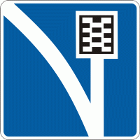 Дорожный знак 5.25 Полоса движения для аварийной остановки 600 мм