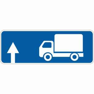 Дорожный знак 5.28.1.Направление движения для грузовых автомобилей 350 х 1050 мм