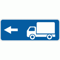 Дорожный знак 5.28.3 Направление движения для грузовых автомобилей 350 х 1050 мм