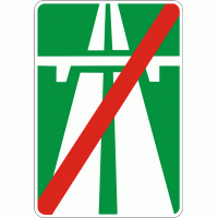 Дорожный знак 5.2 Конец автомагистрали 700 м х 1050 мм