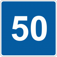 Дорожный знак 5.30 Рекомендованная скорость 600 мм