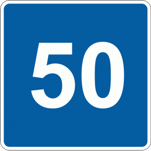 Дорожный знак 5.30 Рекомендованная скорость 600 мм