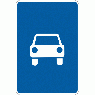 Дорожный знак 5.3 Дорога для автомобилей 700 м х 1050 мм