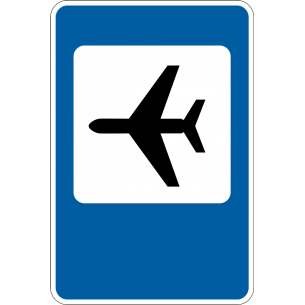Дорожный знак 5.65 Аэропорт 900 х 600 мм