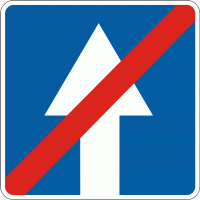 Дорожный знак 5.6 Конец дороги с односторонним движением 600 мм