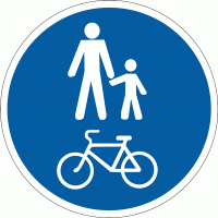 Дорожный знак 4.14 Дорожка для пешеходов и велосипедистов 600 мм