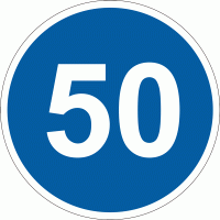 Дорожный знак 4.16 Ограничение минимальной скорости 600 мм