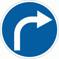 Дорожный знак 4.2 Движение направо 600 мм