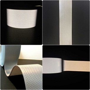 Перфорированная светоотражающая лента для одежды 50 мм / 100 м.п