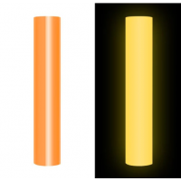 Светящаяся термопленка для ткани Оранжевая 1 м