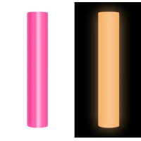 Светящаяся термопленка для ткани Розовая 1 м