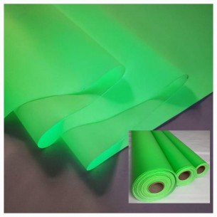 Светящаяся ткань 100 % полиестер в рулоне зеленого цвета 1 м