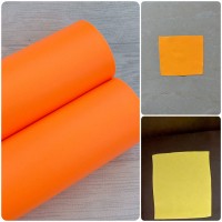 Светящаяся ткань 100 % полиестер в рулоне оранжевого цвета 1 м